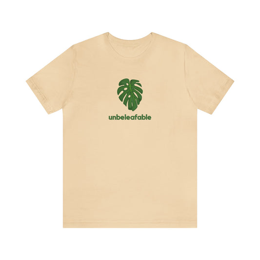 Unbeleafable Monstera Plant Short Sleeve Mens Womens Unisex