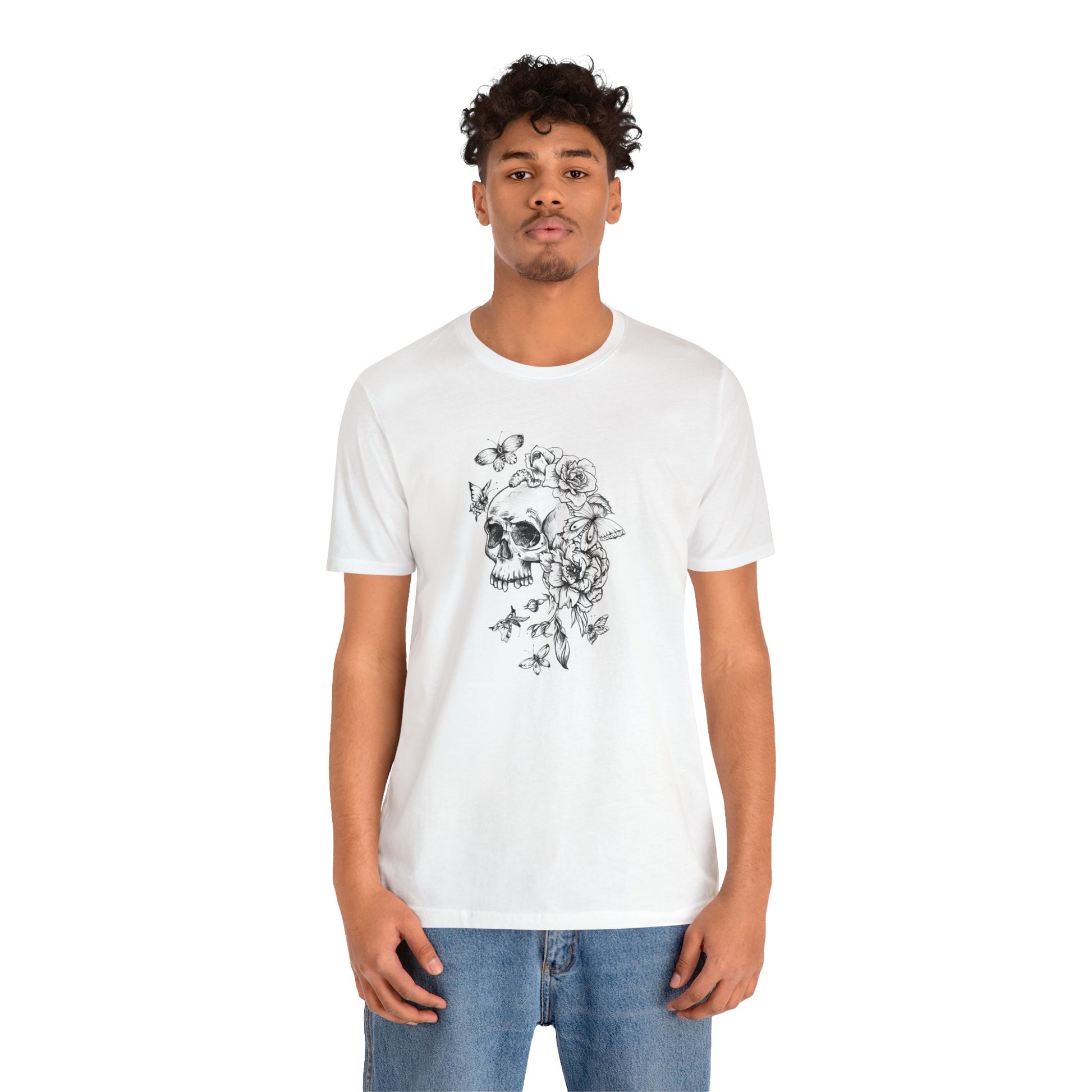 Skull Flower Short Sleeve Unisex T-Shirt