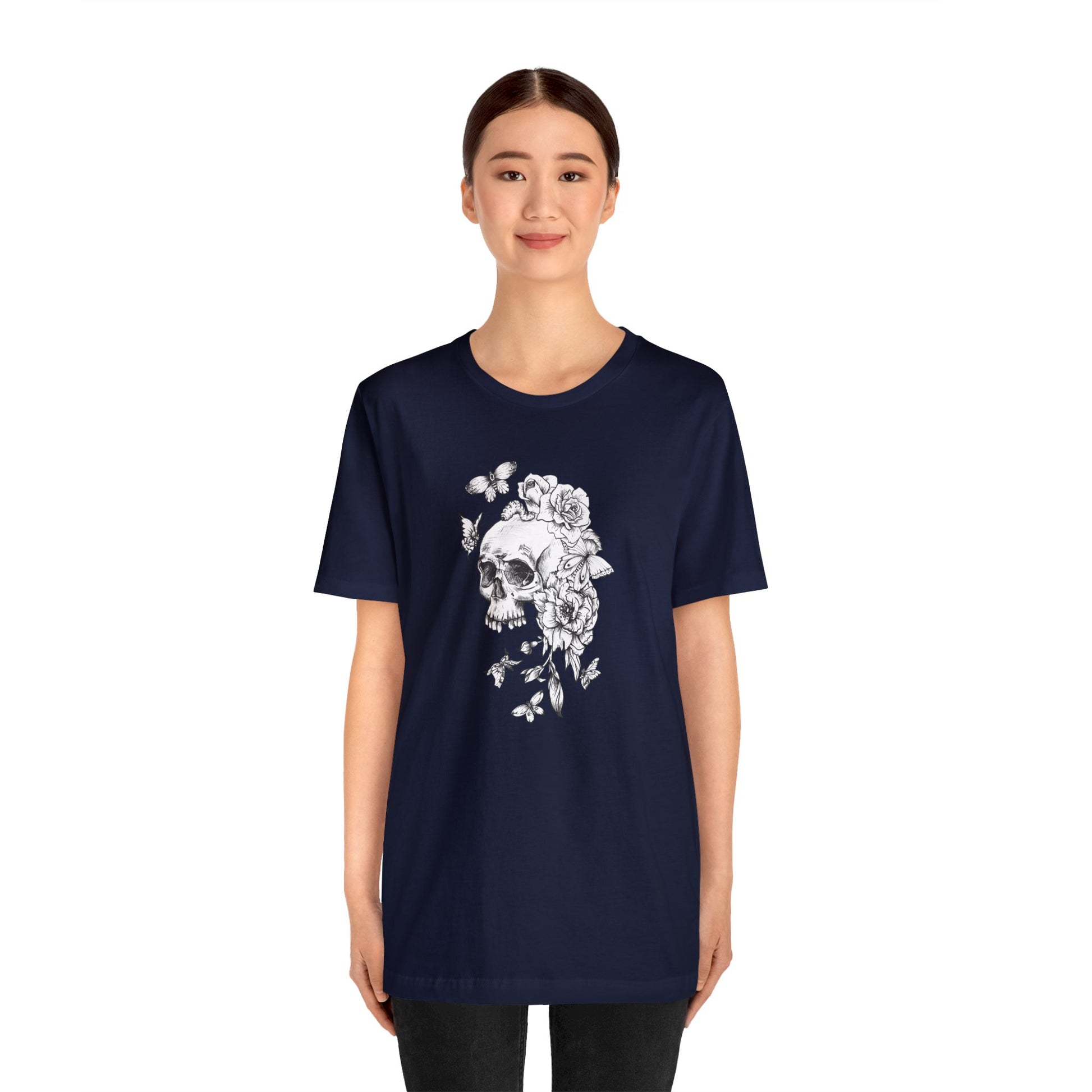 Skull Flower Short Sleeve Unisex T-Shirt