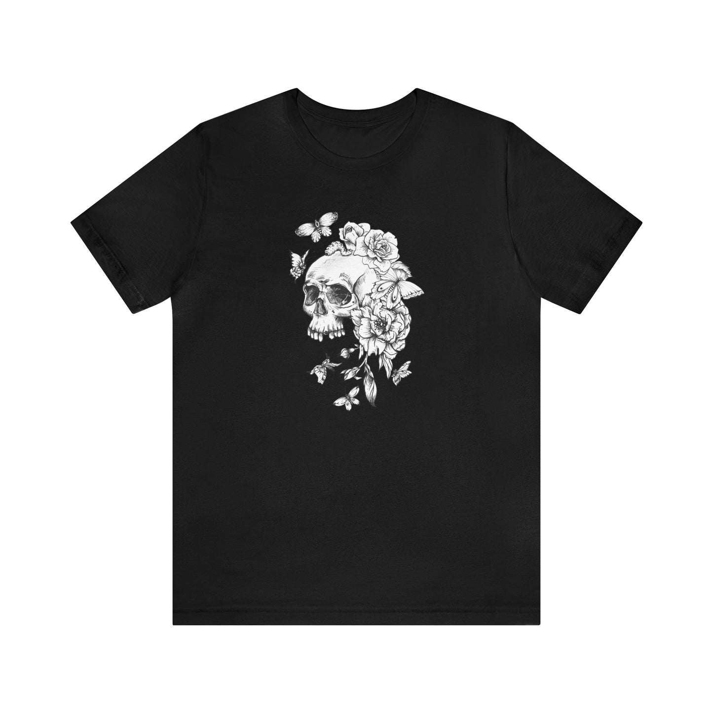 Skull Flower Short Sleeve Unisex T-Shirt