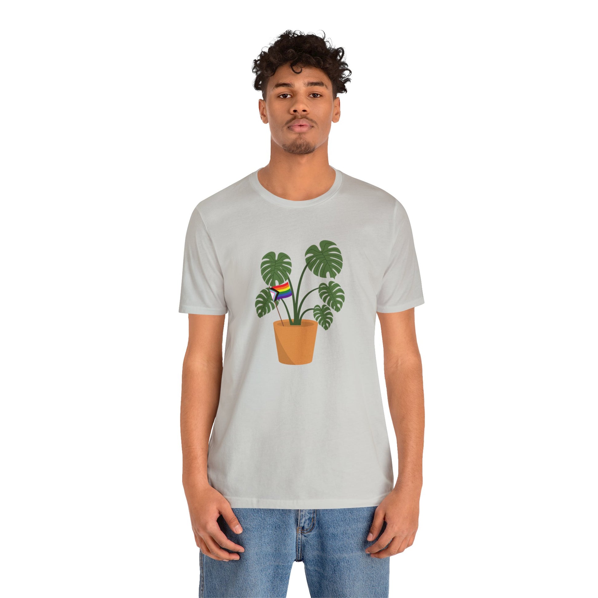 Plant Pride Flag Short Sleeve Men's Women's Unisex T-Shirt