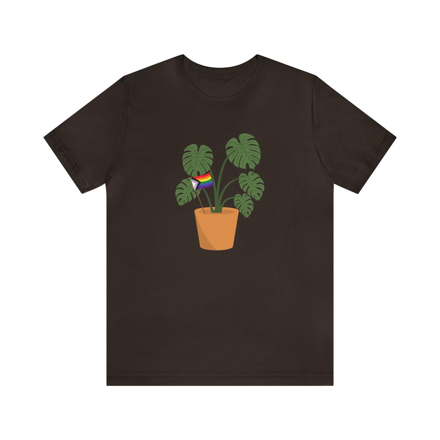 Plant Pride Flag Short Sleeve Men's Women's Unisex T-Shirt