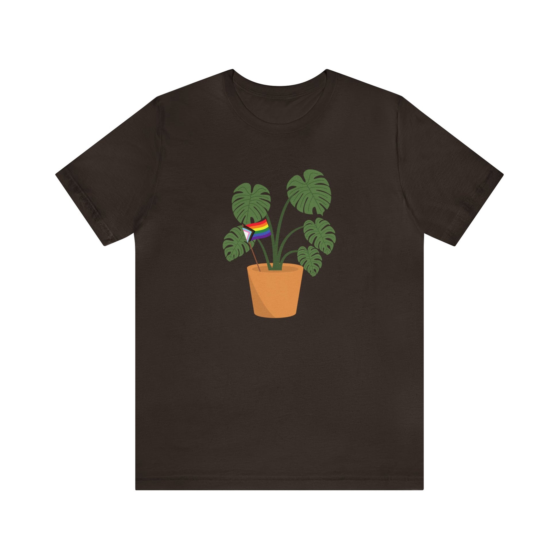Plant Pride Flag Short Sleeve Men's Women's Unisex T-Shirt