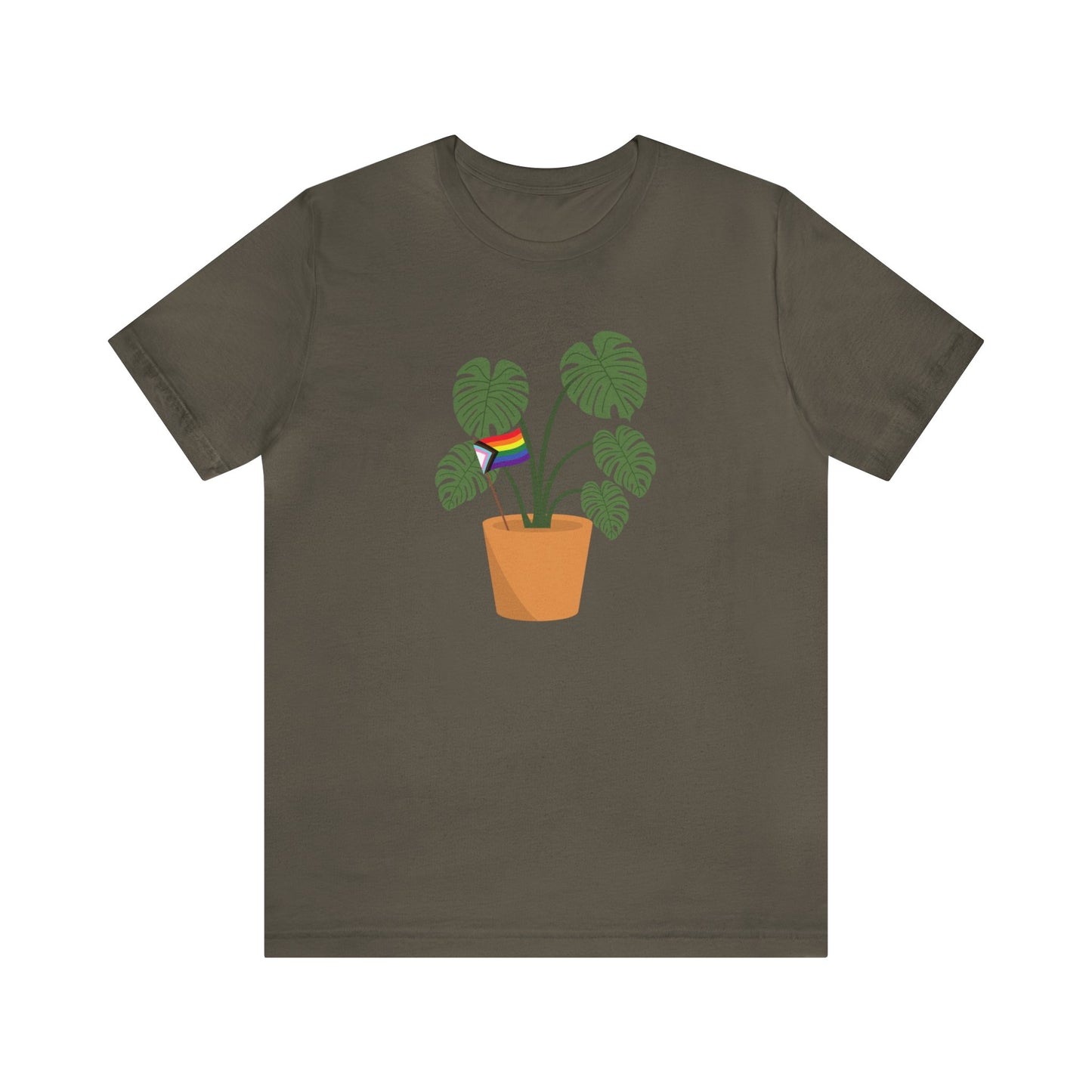 Plant Pride Flag Short Sleeve Men's Women's Unisex T-Shirt