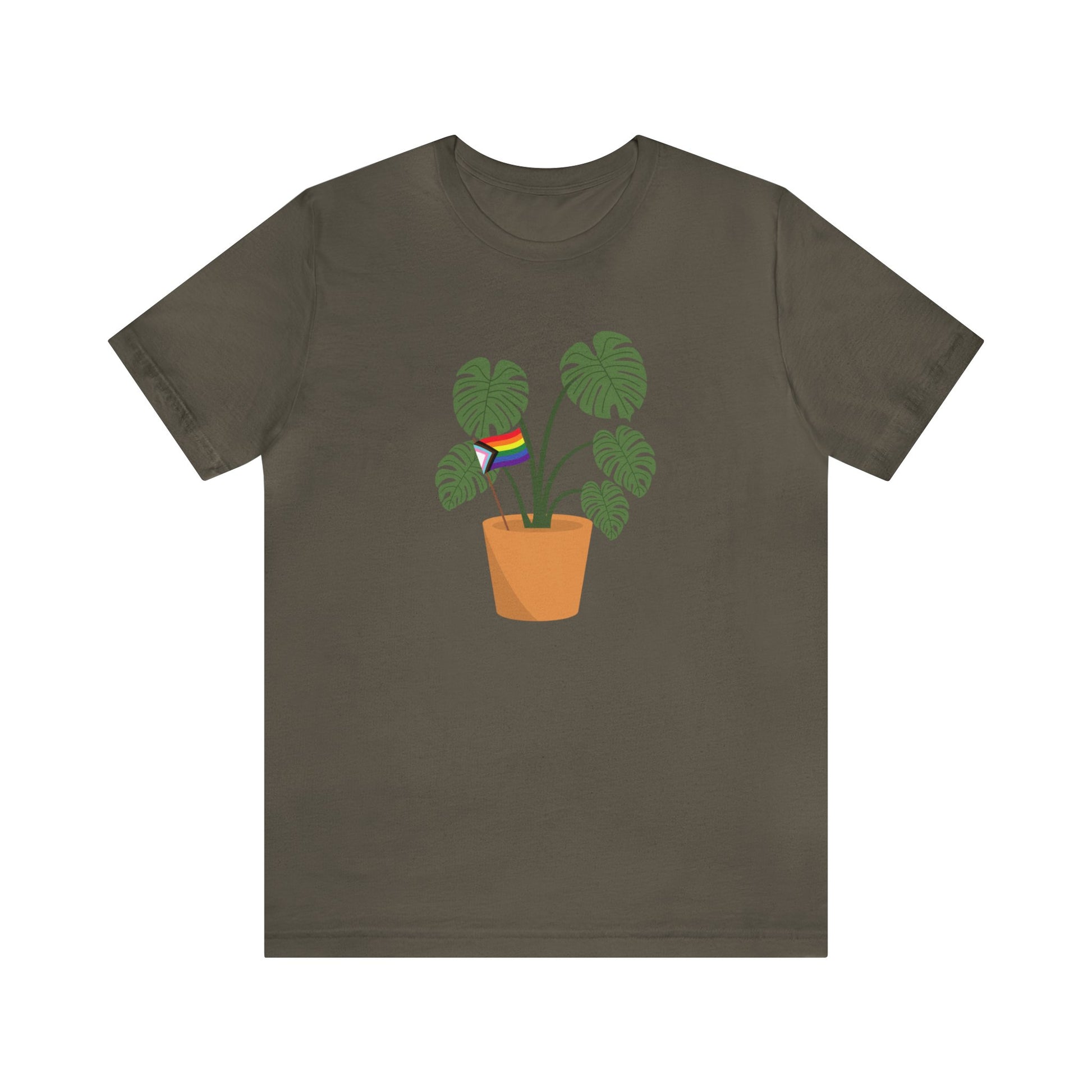Plant Pride Flag Short Sleeve Men's Women's Unisex T-Shirt
