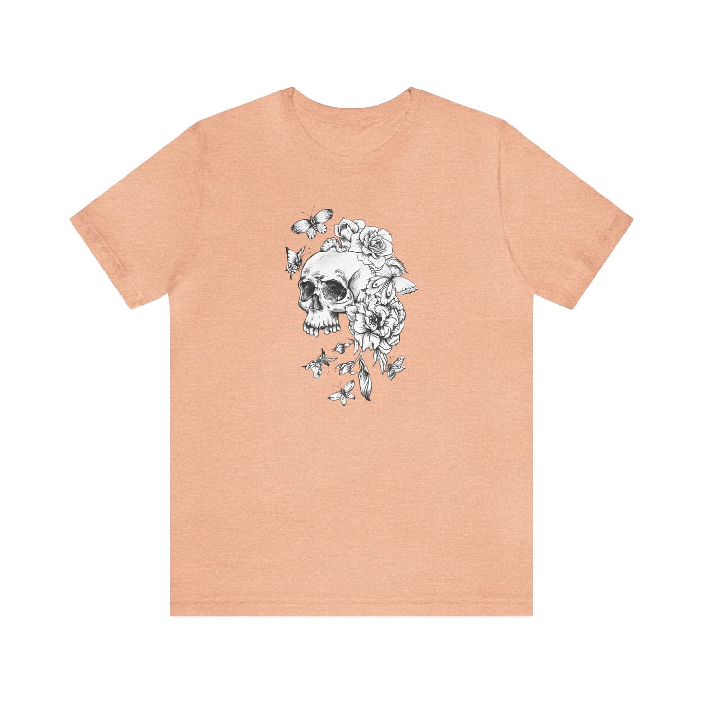 Skull Flower Short Sleeve Unisex T-Shirt