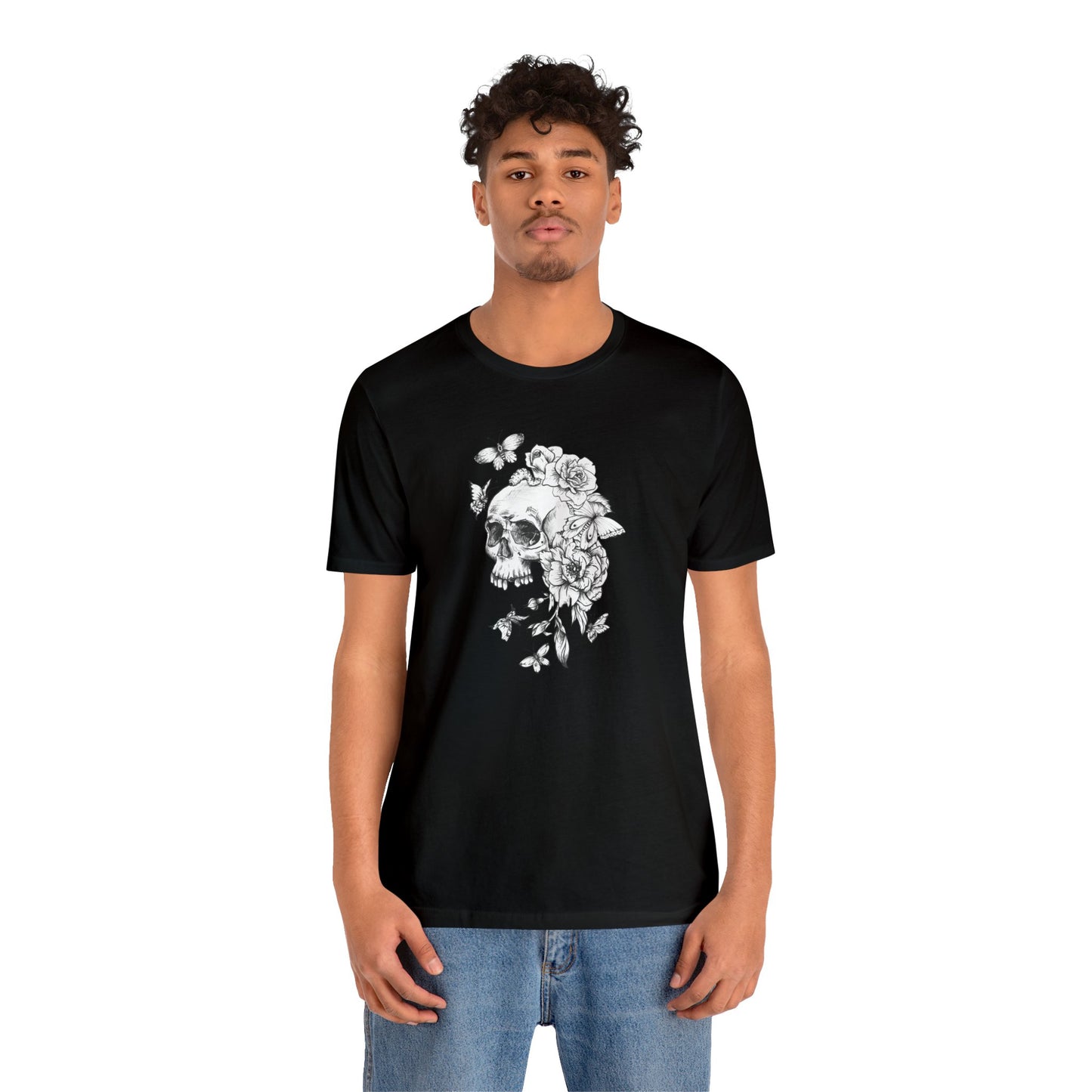 Skull Flower Short Sleeve Unisex T-Shirt