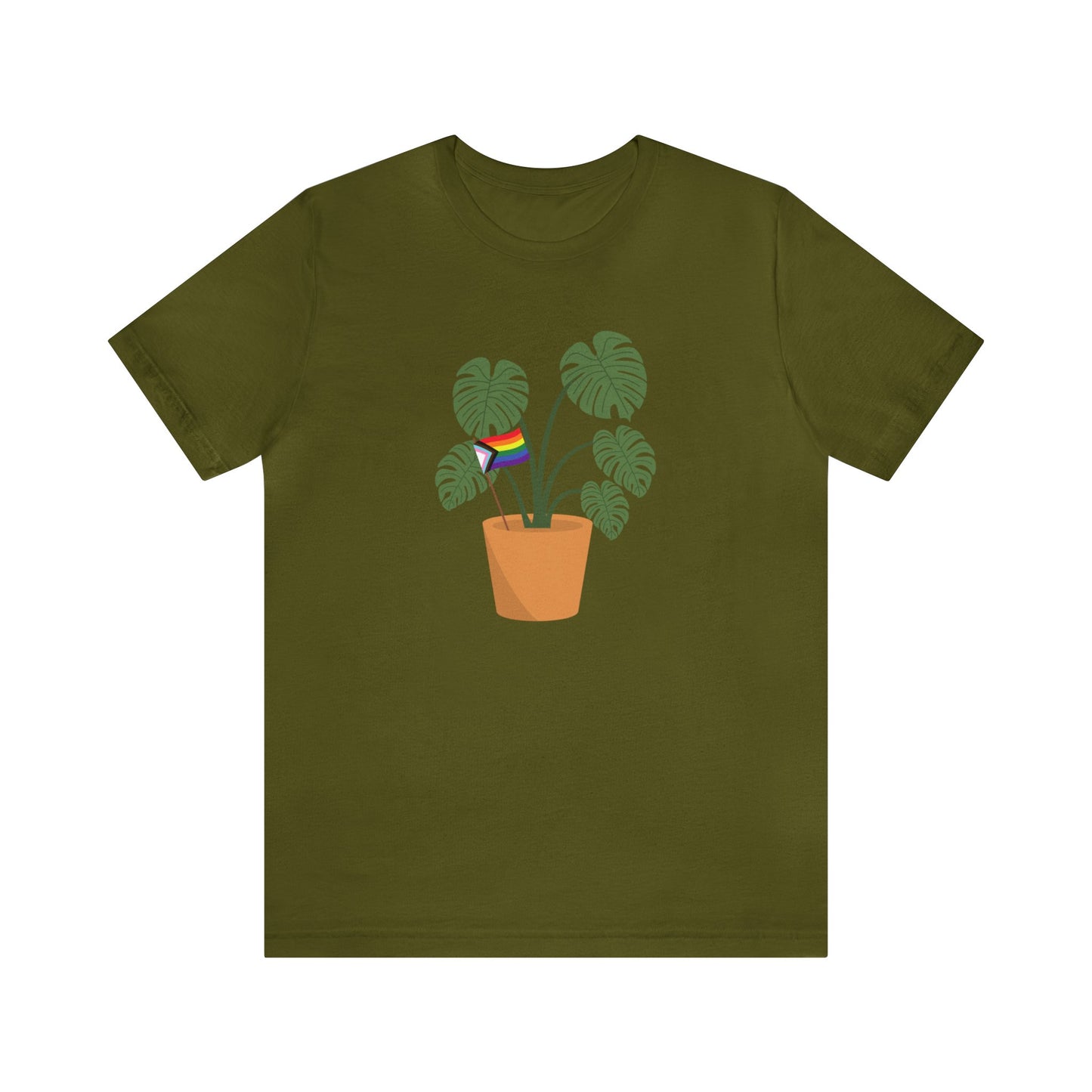 Plant Pride Flag Short Sleeve Men's Women's Unisex T-Shirt