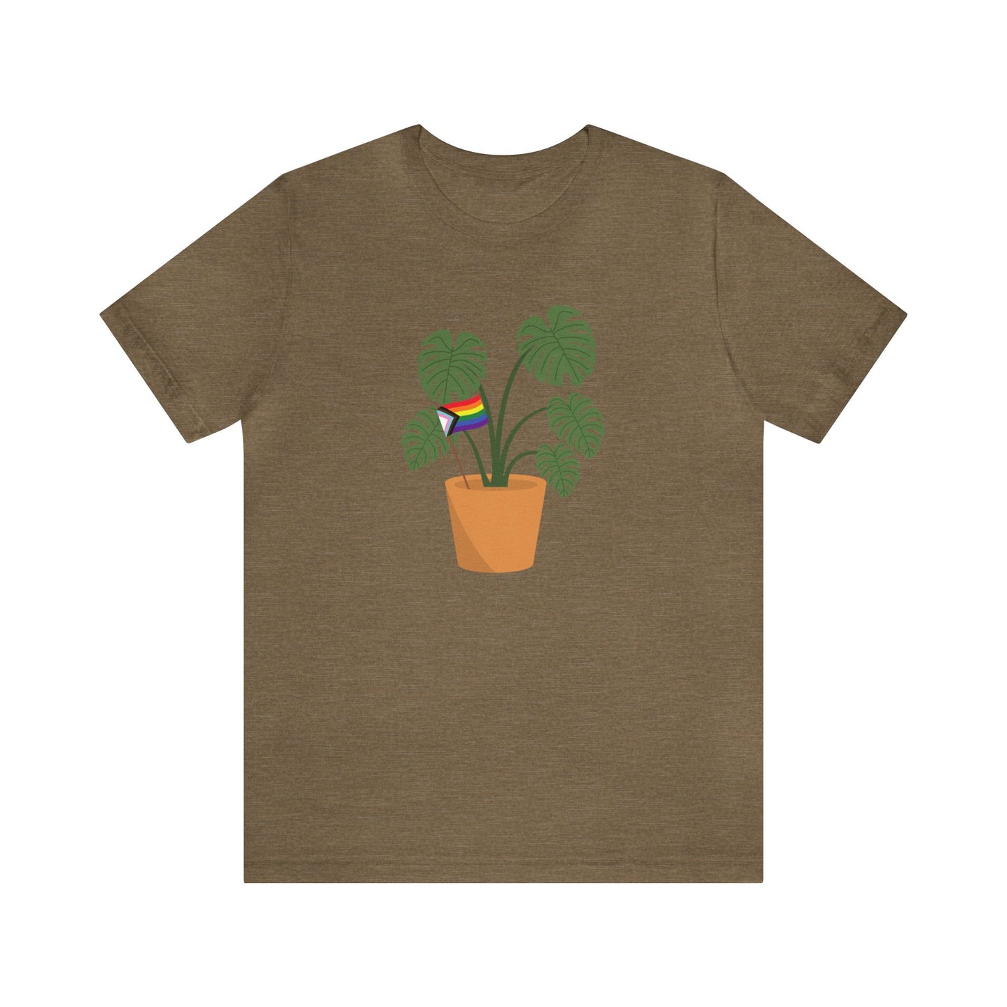 Plant Pride Flag Short Sleeve Men's Women's Unisex T-Shirt