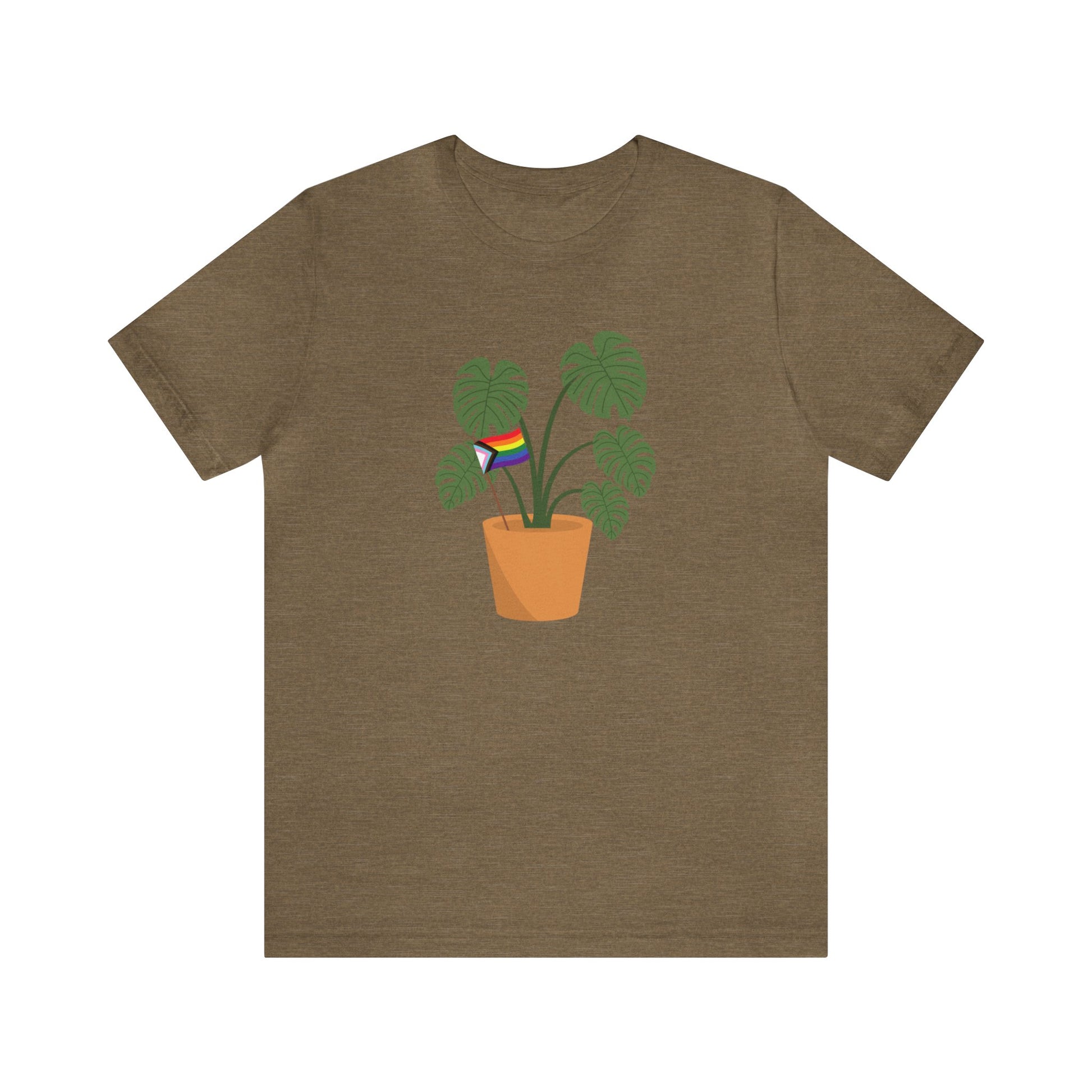 Plant Pride Flag Short Sleeve Men's Women's Unisex T-Shirt