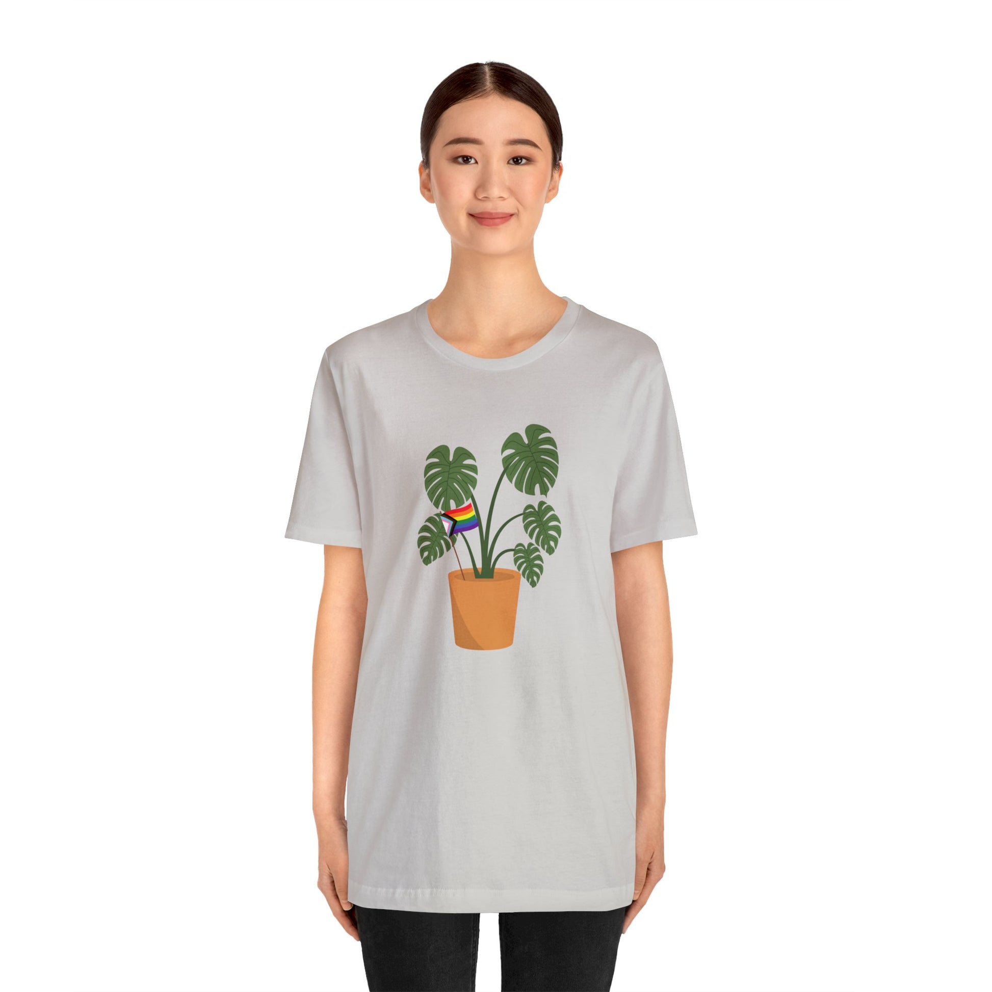 Plant Pride Flag Short Sleeve Men's Women's Unisex T-Shirt