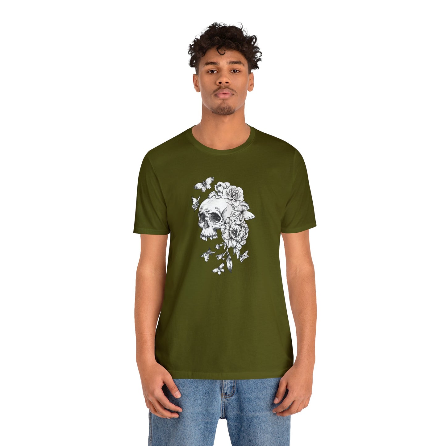 Skull Flower Short Sleeve Unisex T-Shirt