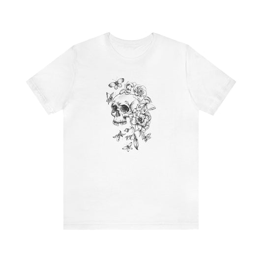 Skull Flower Short Sleeve Unisex T-Shirt