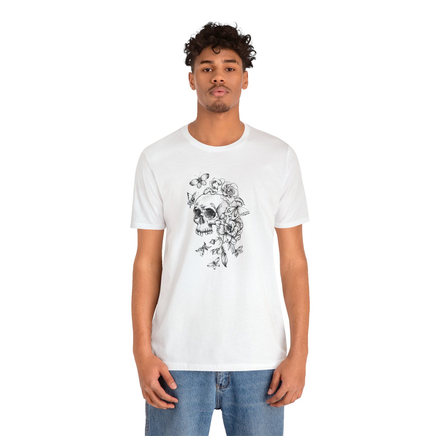 Skull Flower Short Sleeve Unisex T-Shirt