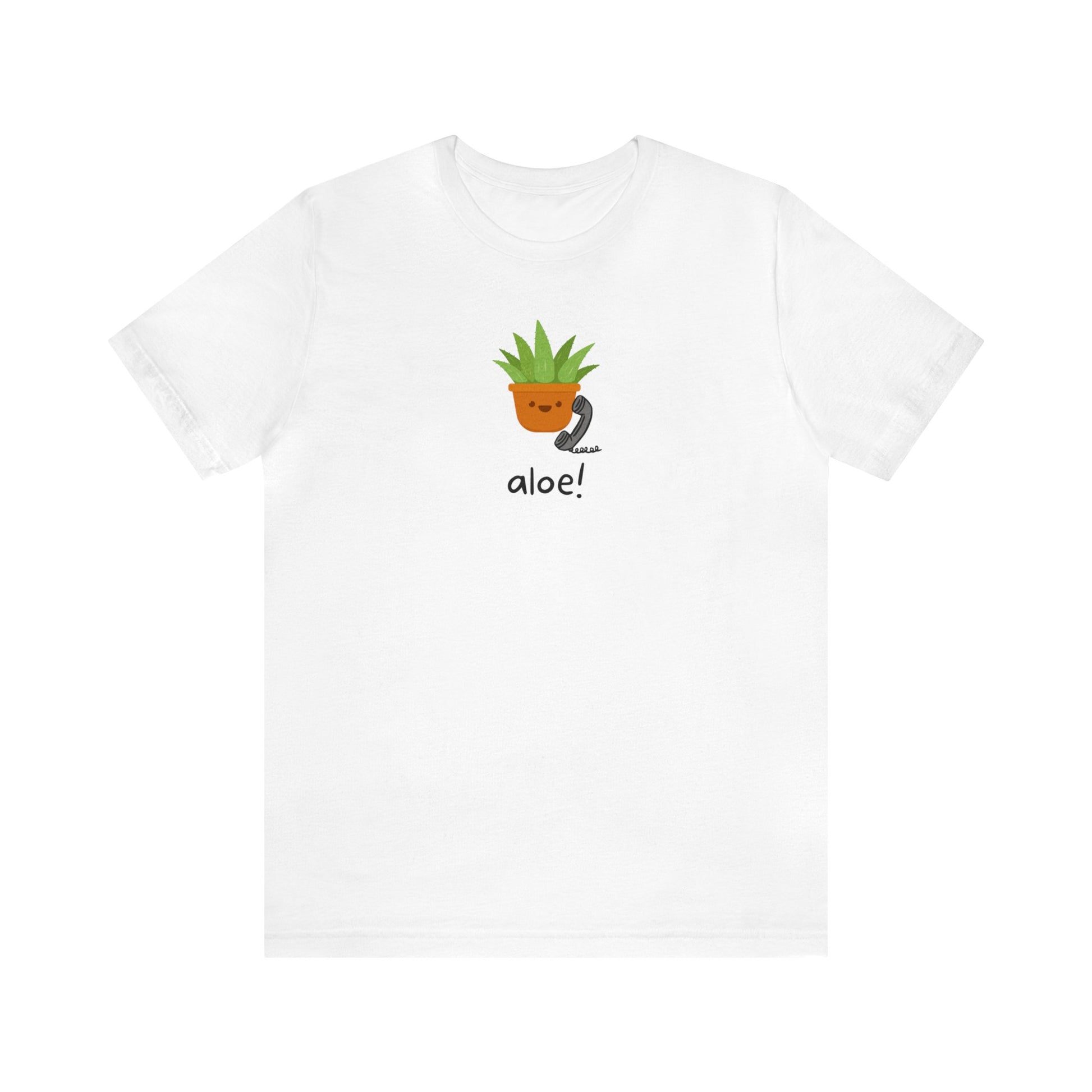 Aloe Plant on the Phone Short Sleeve Unisex T-Shirt