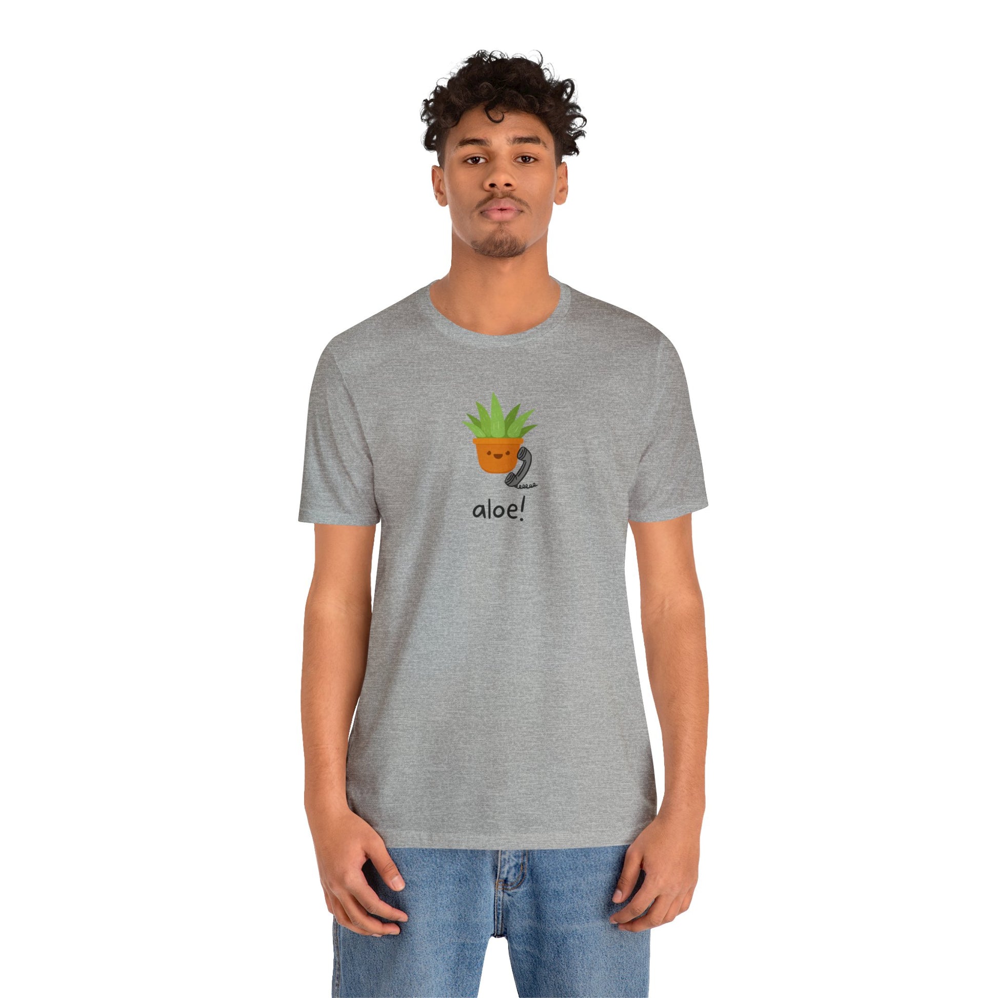 Aloe Plant on the Phone Short Sleeve Unisex T-Shirt