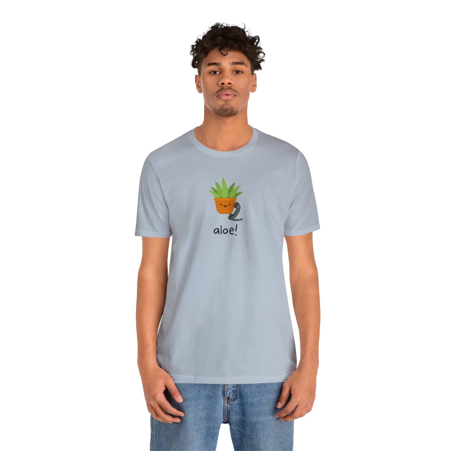 Aloe Plant on the Phone Short Sleeve Unisex T-Shirt