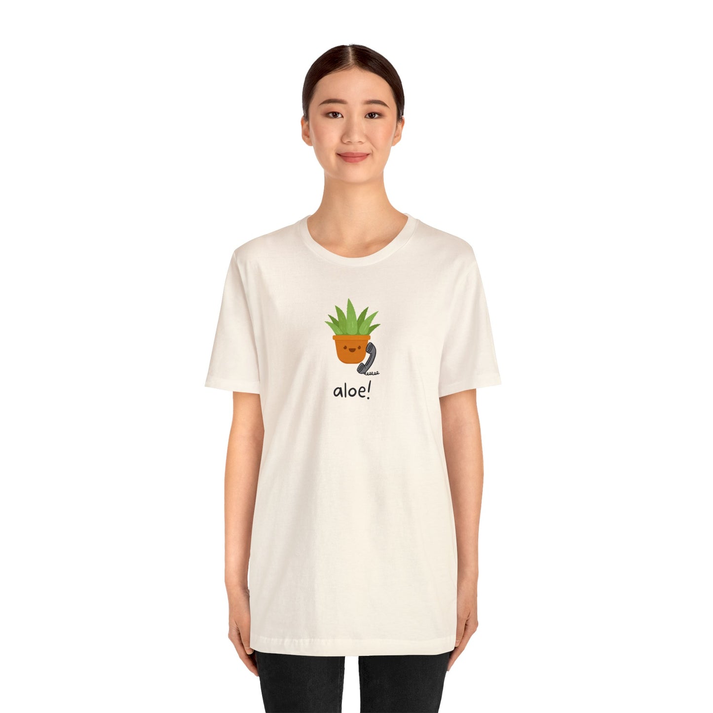 Aloe Plant on the Phone Short Sleeve Unisex T-Shirt