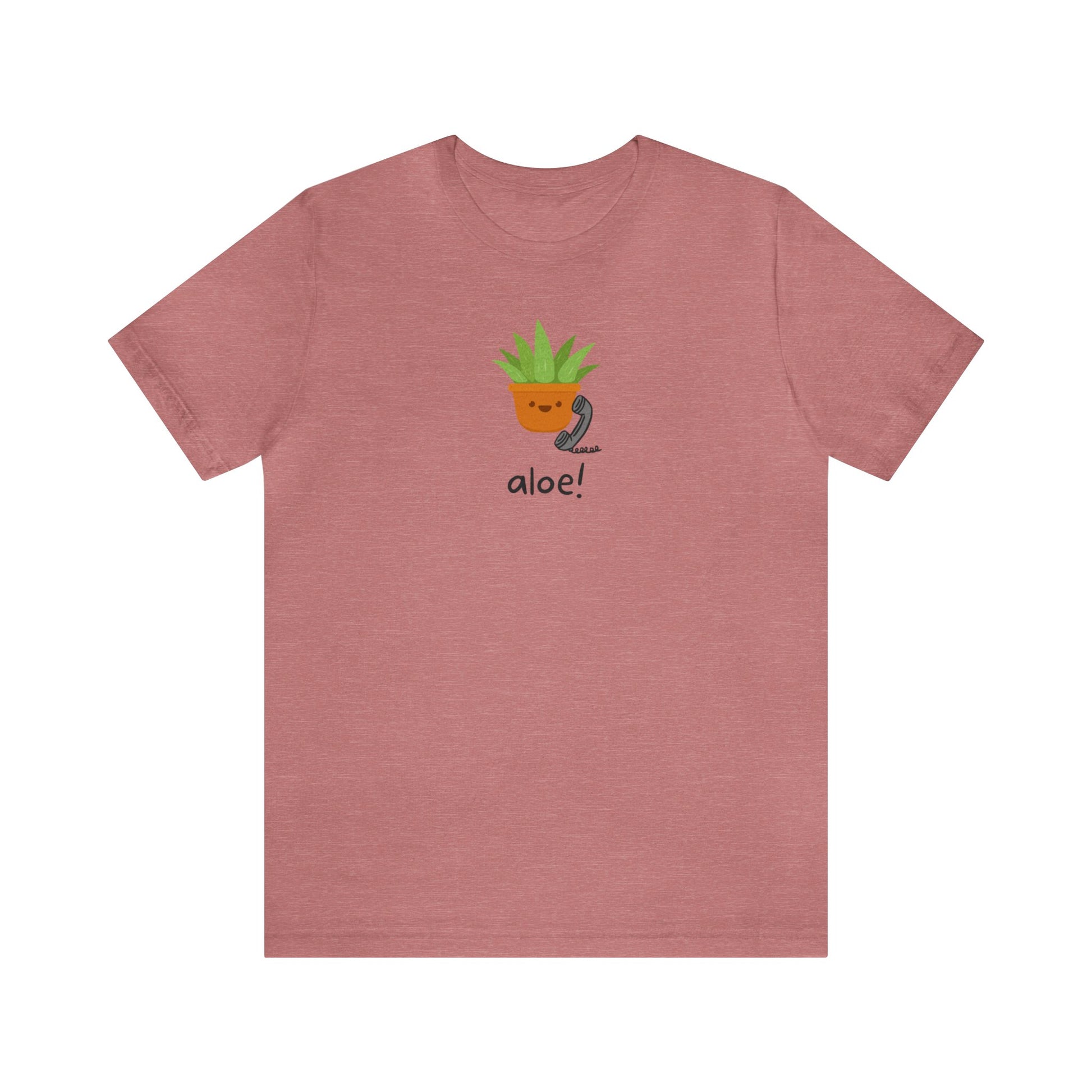 Aloe Plant on the Phone Short Sleeve Unisex T-Shirt