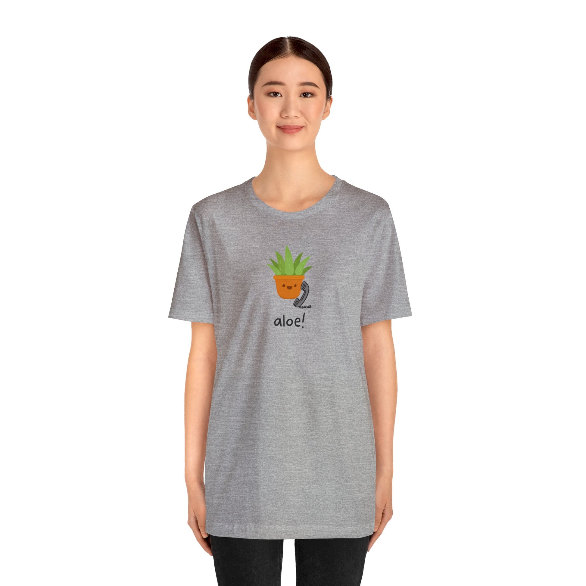 Aloe Plant on the Phone Short Sleeve Unisex T-Shirt