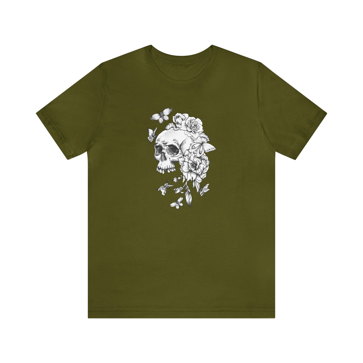 Skull Flower Short Sleeve Unisex T-Shirt