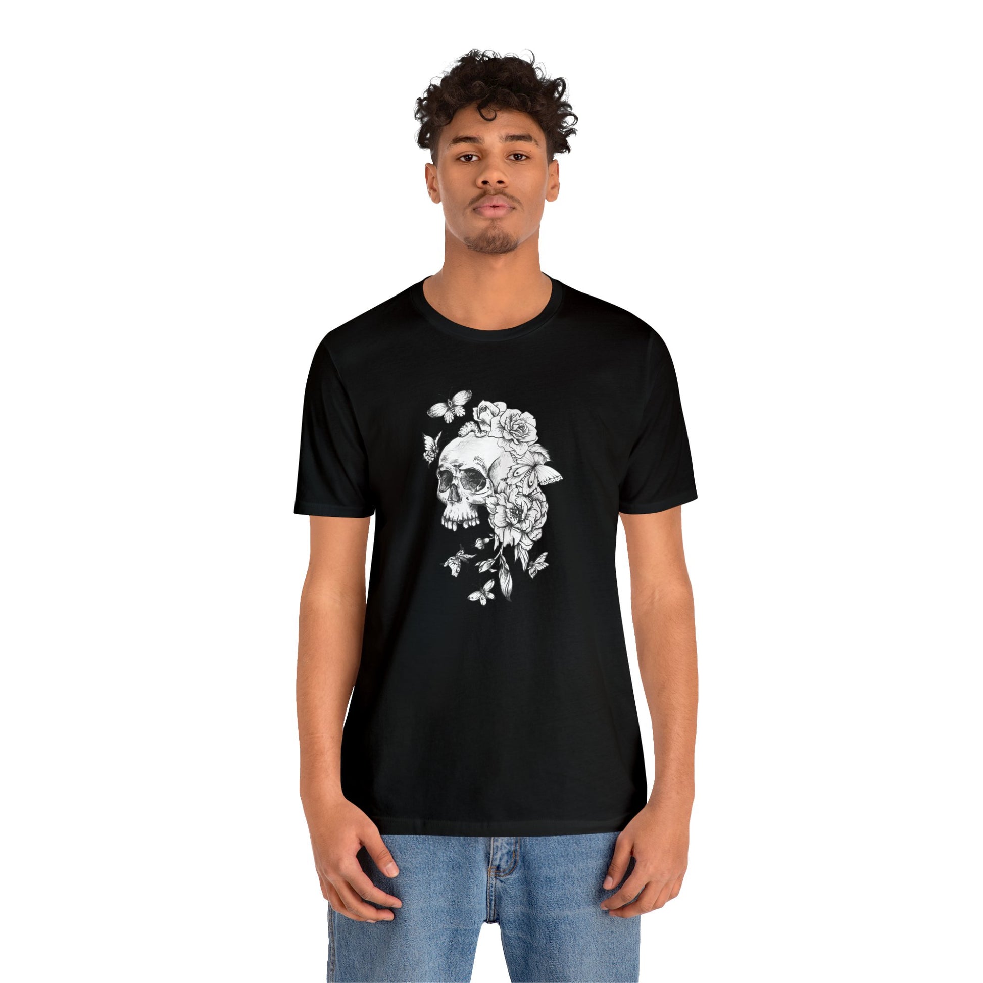 Skull Flower Short Sleeve Unisex T-Shirt