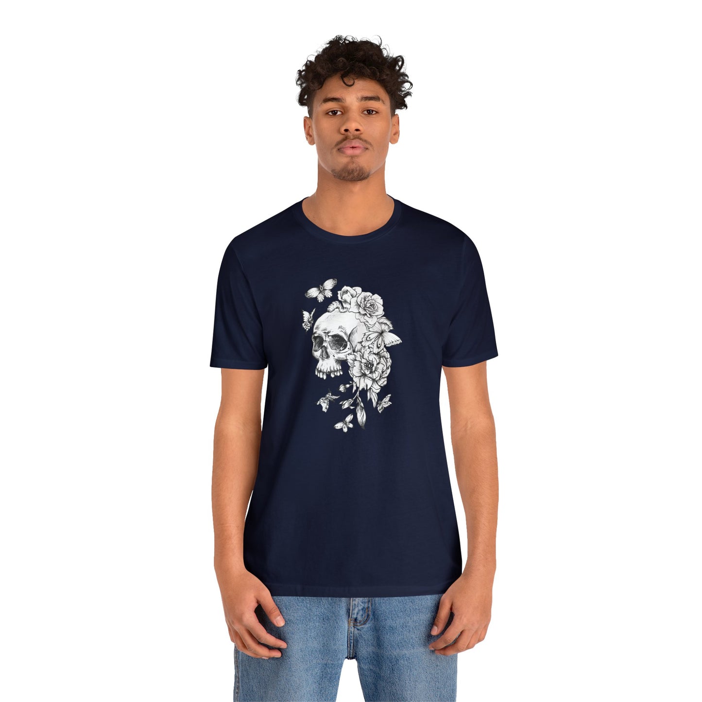 Skull Flower Short Sleeve Unisex T-Shirt