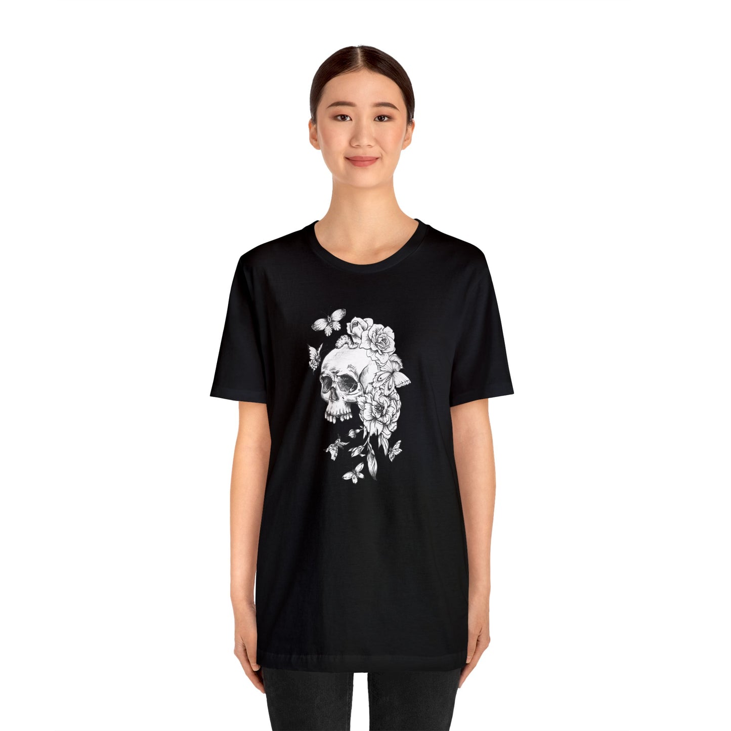 Skull Flower Short Sleeve Unisex T-Shirt