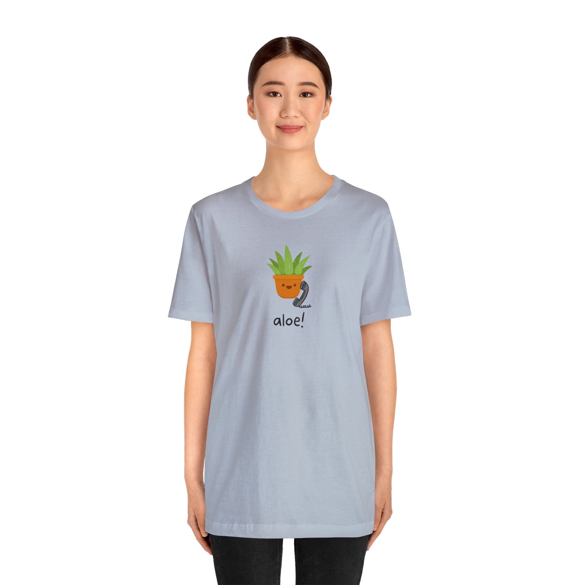 Aloe Plant on the Phone Short Sleeve Unisex T-Shirt