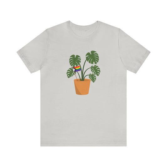 Plant Pride Flag Short Sleeve Men's Women's Unisex T-Shirt