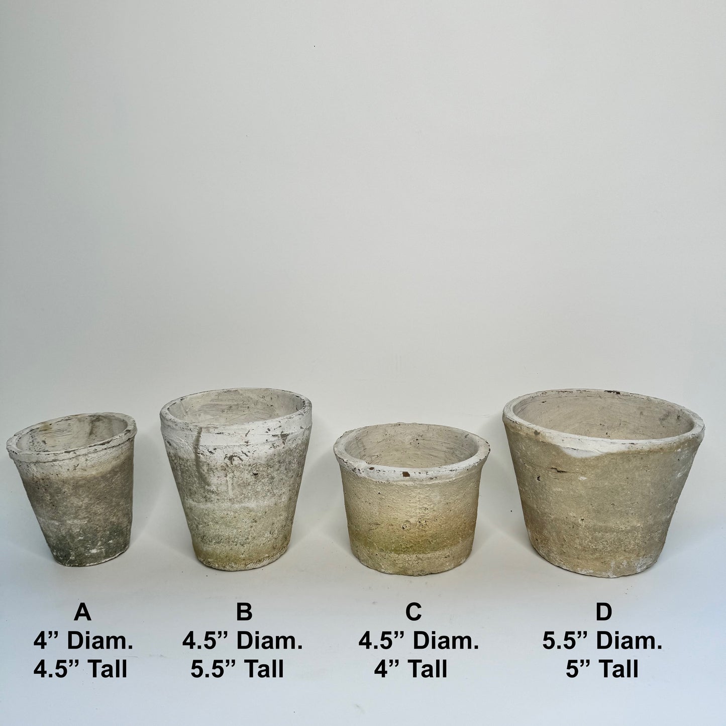 Whitewash Clay Pot Various Sizes